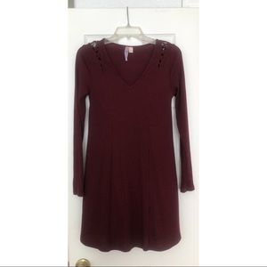 alya Red Sweater dress